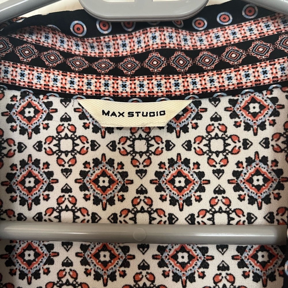 Max Studio Multicolor Patterned Cardigan - image 2